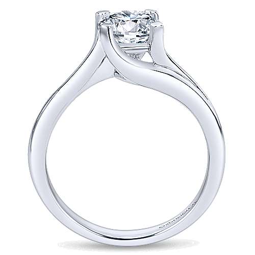 Gabriel & Co 14K White Gold Round Bypass Diamond Engagement Ring ER10200W4JJJ