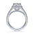 Gabriel & Co 14K White Gold Cushion Halo Round Diamond Engagement Ring  ER15040R8W44JJ