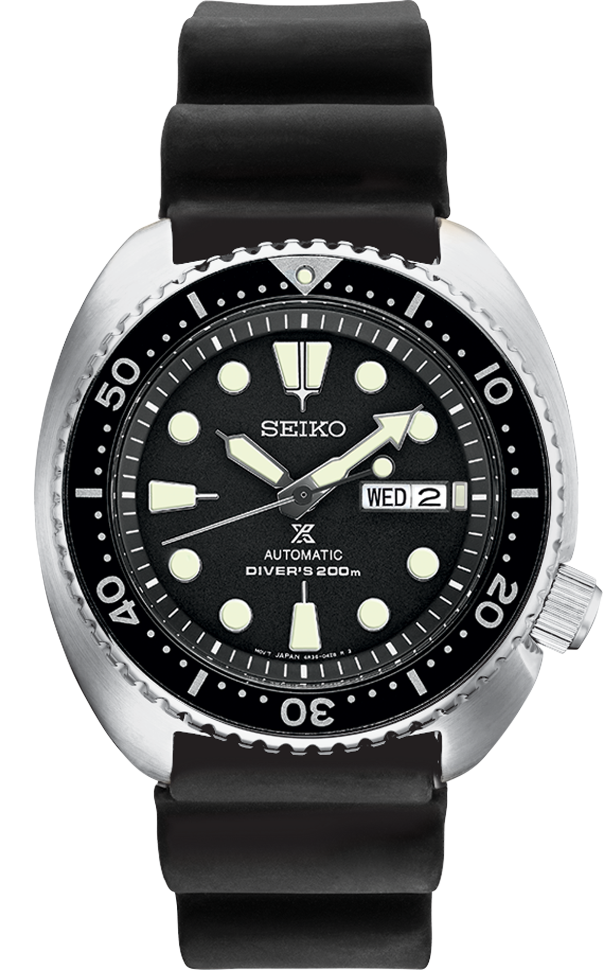 Seiko SRPE93 Prospex Turtle 45mm Case Black Rubber Strap Automatic Watch