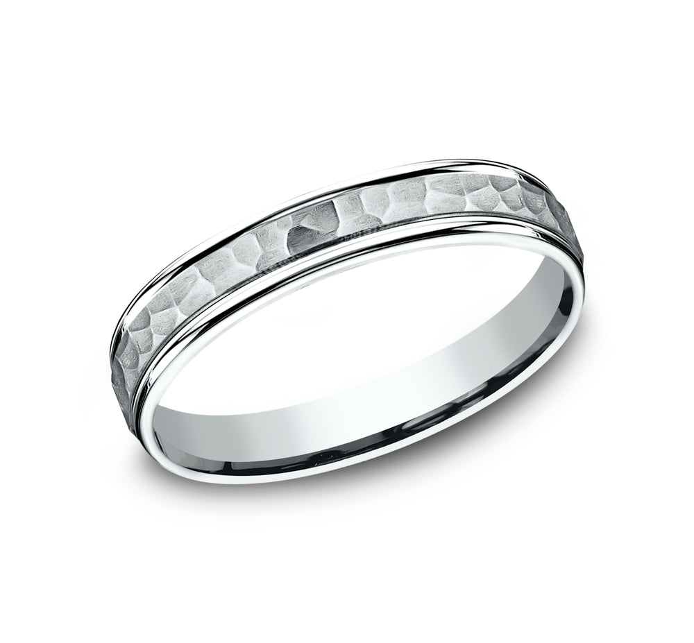 Benchmark CF154303W White 14k 4mm Men's Wedding Band Ring