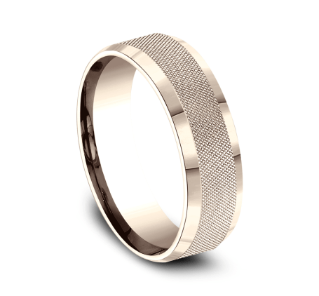 Benchmark CF67469R Rose 14k 7mm Men's Wedding Band Ring