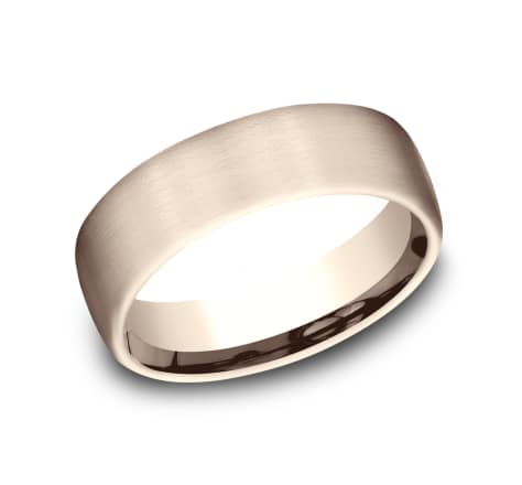 Benchmark CF716561R Rose Gold 14k 6.5mm Men's Wedding Band Ring
