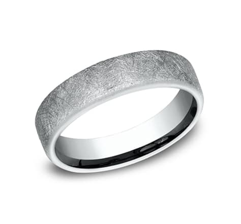 Benchmark CF755585W White 14k 5.5mm Men's Wedding Band Ring