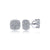 Gabriel & Co. 14k White Gold Beaded Cushion Shaped Diamond Cluster 0.06ct Diamond Stud Earrings EG12142W45JJ