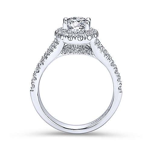 Gabriel & Co 14K White Gold Oval Halo Diamond Engagement Ring  ER10291W44JJ