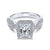 Gabriel & Co 14K White Gold Emerald Cut Diamond Halo Engagement Ring ER10747W44JJ