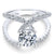 Gabriel & Co 14K White Gold Round Diamond Engagement Ring  ER13683R6W44JJ