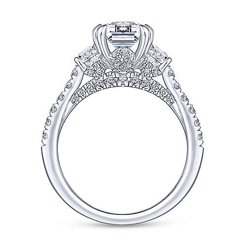 Gabriel & Co 14K White Gold Emerald Cut Diamond Engagement Ring  ER14070E6W44JJ