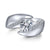 Gabriel & Co 14K White Gold Round Bypass Diamond Engagement Ring ER14614R4W44JJ