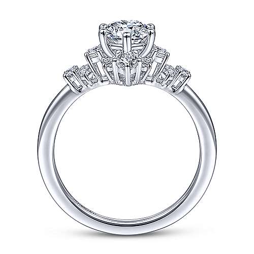 Gabriel & Co 14K White Gold Round Diamond Halo Engagement Ring ER14781R3W44JJ