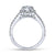 Gabriel & Co 14K White Gold Cushion Halo Round Diamond Engagement Ring  ER7252W44JJ