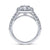 Gabriel & Co 14K White Gold Cushion Halo Round Diamond Engagement Ring  ER7480W44JJ