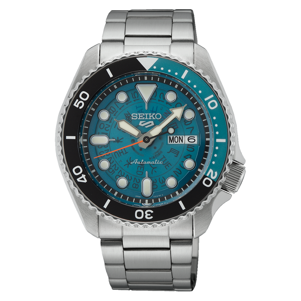 Seiko 5 Sports Men's SRPJ45 Automatic Turquoise Dial Stainless Watch