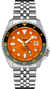 Seiko 5 Sports Men's SSK005 Automatic Orange Dial GMT Stainless Watch