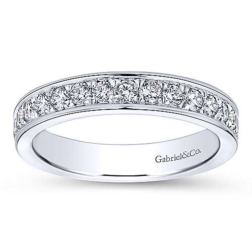 14k White Gold Channel Prong Set Eternity Band  AN11309-6W44JJ