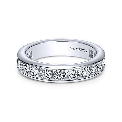 14k White Gold Channel Set Eternity Band  AN5275-6W44JJ