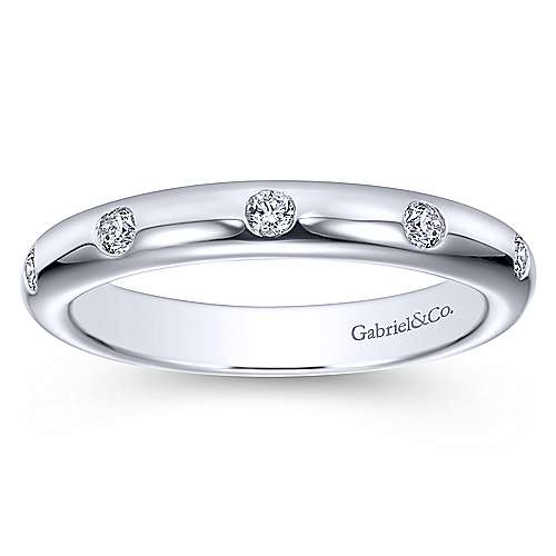 14k White Gold Flush Set Diamond Eternity Band  AN6030-6W44JJ