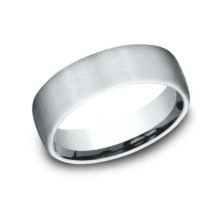 Benchmark CF716561W White Gold 14k 6.5mm Men's Wedding Band Ring